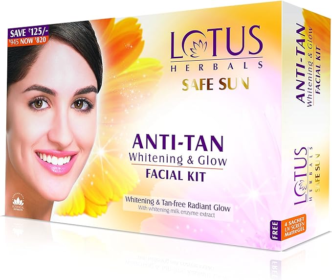 Lotus Herbals Safe Sun Anti Tan Whitening and Glow 4 in 1 Facial Kit 60g (Single Use) Secondary image