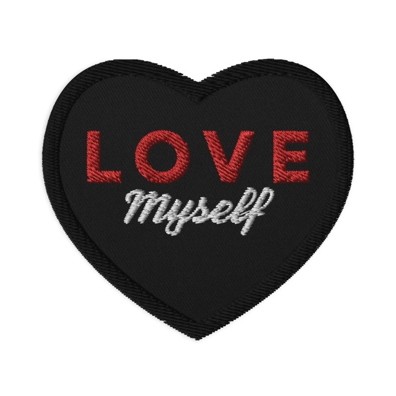LOVE Myself Embroidered patches Black - patch - British D'sire Main image