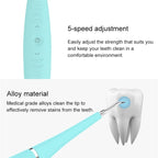 LSHOW YJK015A 3.7V USB Charging Five - speed Mode Waterproof Household Electric High - frequency Vibration Teeth Polisher(Blue) - British D'sire