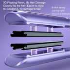 LTBEAR Negative Ion Straightening Curling Hair Wet and Dry Clipper Anti Hot Curling Iron, CN Plug(Purple) - British D'sire