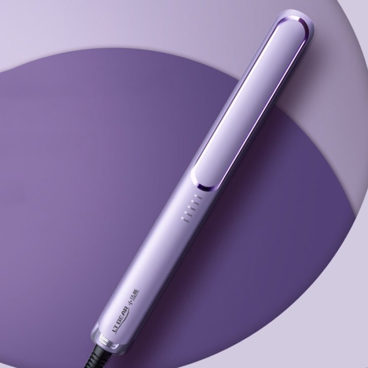 LTBEAR Negative Ion Straightening Curling Hair Wet and Dry Clipper Anti Hot Curling Iron, CN Plug(Purple) - British D'sire