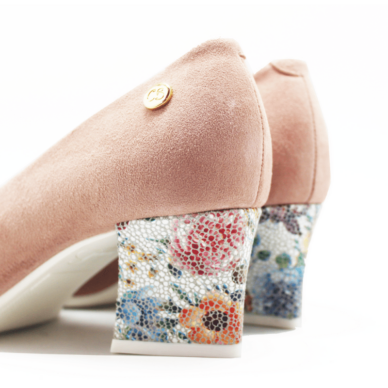 Lu Lu - Dusty Pink low heel shoe - Heel Shoe - British D'sire