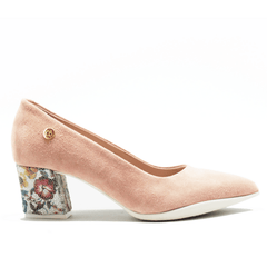 Lu Lu - Dusty Pink low heel shoe - Heel Shoe - British D'sire