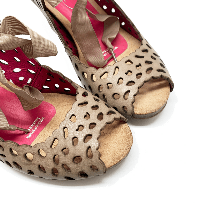 Luca - Natural - Low Heel - British D'sire