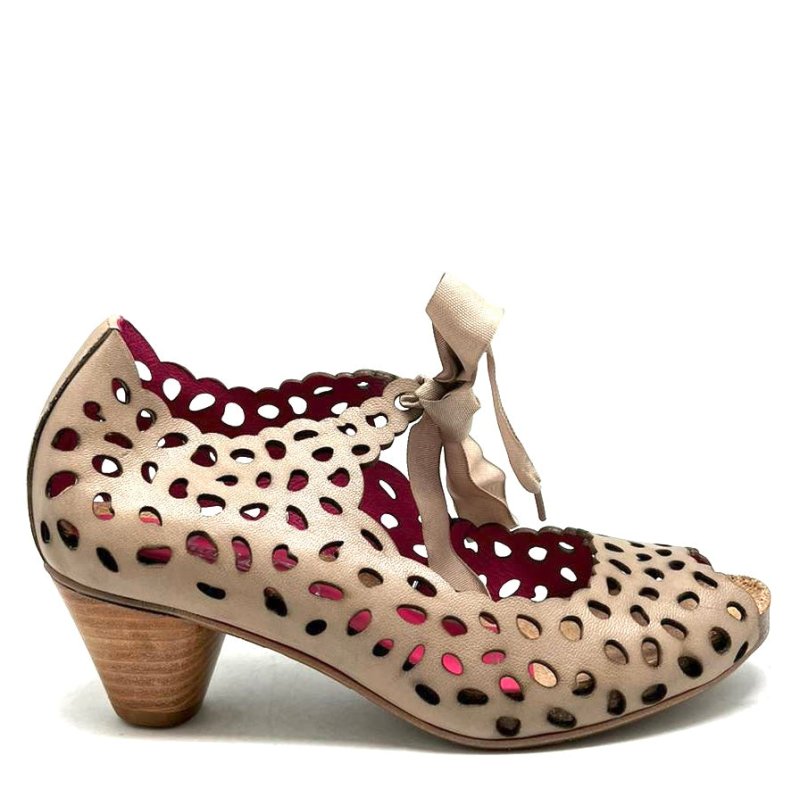 Luca - Natural - Low Heel - British D'sire