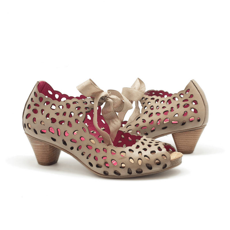 Luca - Natural - Low Heel - British D'sire