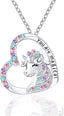 Luckimoli You are Magical Necklace for Girls Crystal Heart Pendant Necklaces Jewelry Gifts for Girls Daughter Granddaughter Niece Birthday - Kids Jewellery - British D'sire