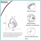 Luckimoli You are Magical Necklace for Girls Crystal Heart Pendant Necklaces Jewelry Gifts for Girls Daughter Granddaughter Niece Birthday - Kids Jewellery - British D'sire