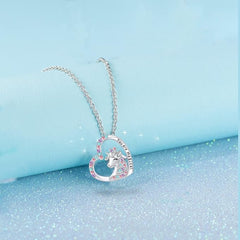 Luckimoli You are Magical Necklace for Girls Crystal Heart Pendant Necklaces Jewelry Gifts for Girls Daughter Granddaughter Niece Birthday - Kids Jewellery - British D'sire
