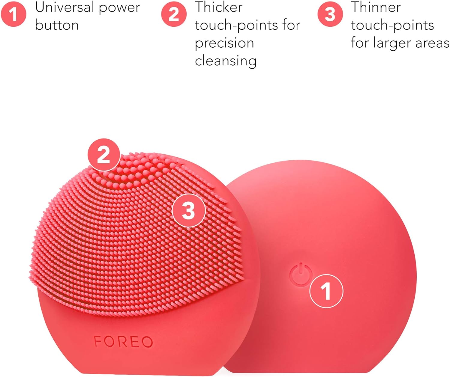 FOREO LUNA play plus 2 - Facial Cleansing Brush - 1-min Deep Facial Cleanser - Travel Accessories - Silicone Face Massager - Holiday Essentials - Ultra-hygienic - All Skin Types - Peach Of Cake! Secondary image