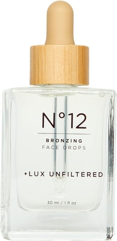 Lux Unfiltered N°12 Bronzing Face Drops in Fragrance Free, Self Tanning Face Drops, Hyaluronic Acid, Vitamin E, Passionfruit Oil, Gluten Free, Cruelty Free + Vegan Free Self Tanner - British D'sire
