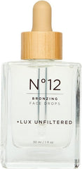 Lux Unfiltered N°12 Bronzing Face Drops in Fragrance Free, Self Tanning Face Drops, Hyaluronic Acid, Vitamin E, Passionfruit Oil, Gluten Free, Cruelty Free + Vegan Free Self Tanner - British D'sire