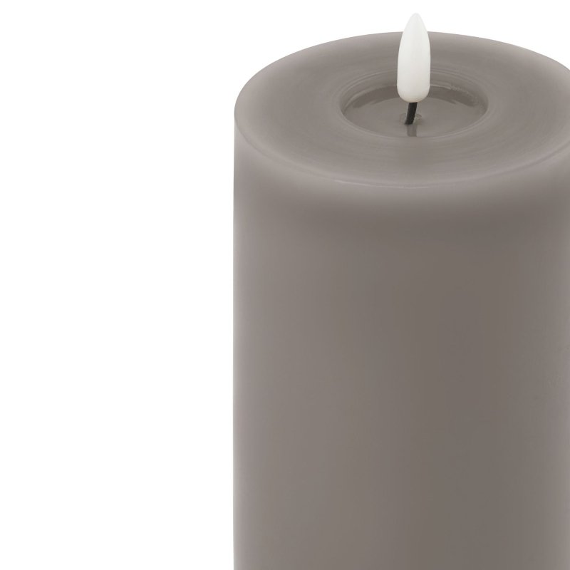 Luxe Collection Melt Effect 3.5x9 Grey LED Wax Candle - Candles - British D'sire