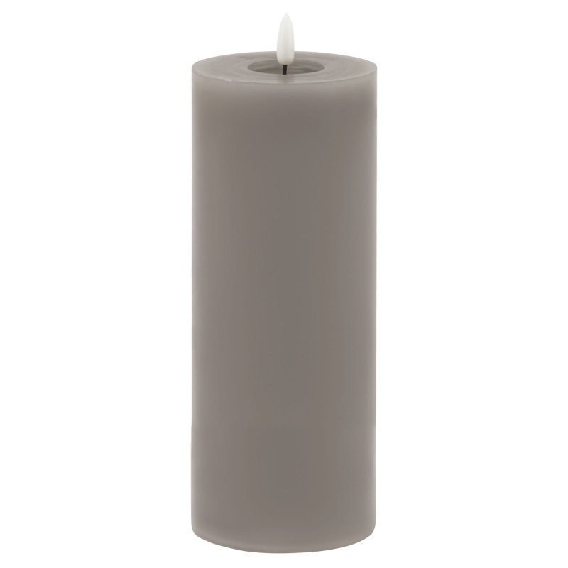 Luxe Collection Melt Effect 3.5x9 Grey LED Wax Candle - Candles - British D'sire