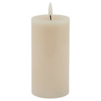 Luxe Collection Melt Effect 3x6 Taupe LED Wax Candle - Candles - British D'sire