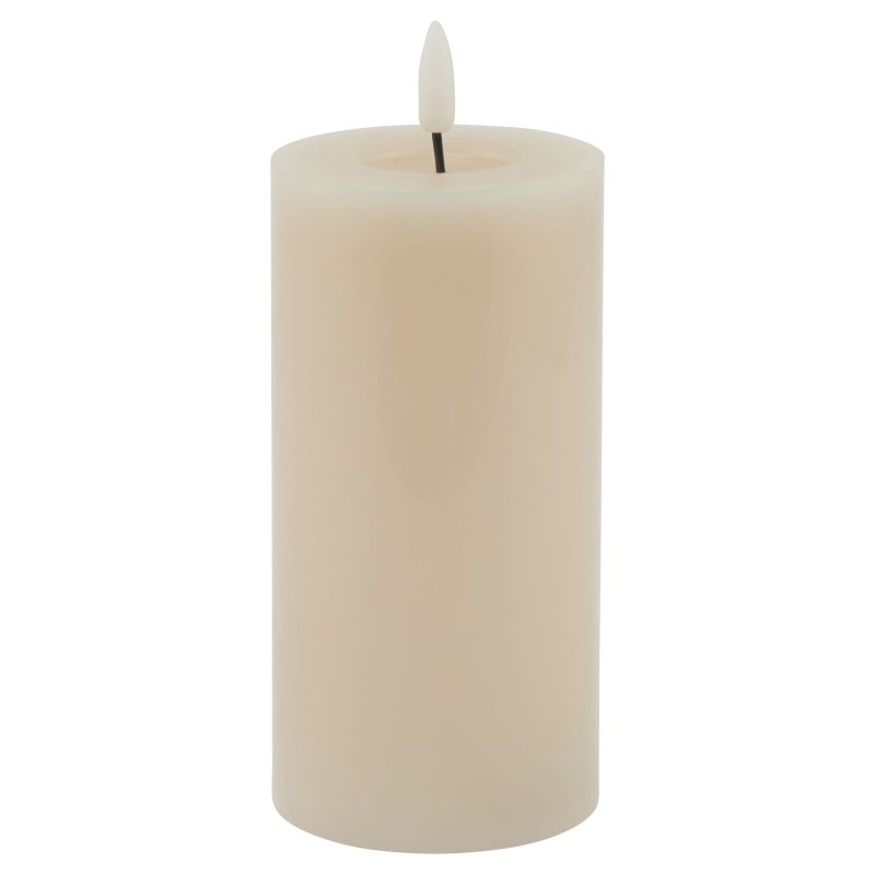 Luxe Collection Melt Effect 3x6 Taupe LED Wax Candle - Candles - British D'sire