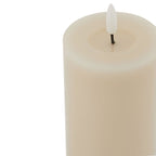 Luxe Collection Melt Effect 3x6 Taupe LED Wax Candle - Candles - British D'sire