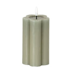 Luxe Collection Natural Glow 2.75x5 Grey Pillar LED Candle - Candles - British D'sire
