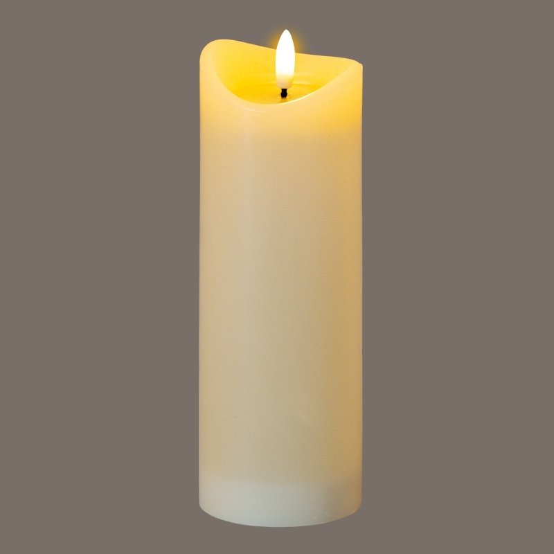 Luxe Collection Natural Glow 2.75x8 Cream Melted LED Candle - Candles - British D'sire