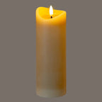 Luxe Collection Natural Glow 2.75x8 Taupe Melted LED Candle - Candles - British D'sire