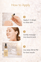 Luxurious 24K Gold Serum Targets Dark Circles, Uneven Skin Tone, and Fine Lines - 24K Gold Vitamin C Serum - British D'sire
