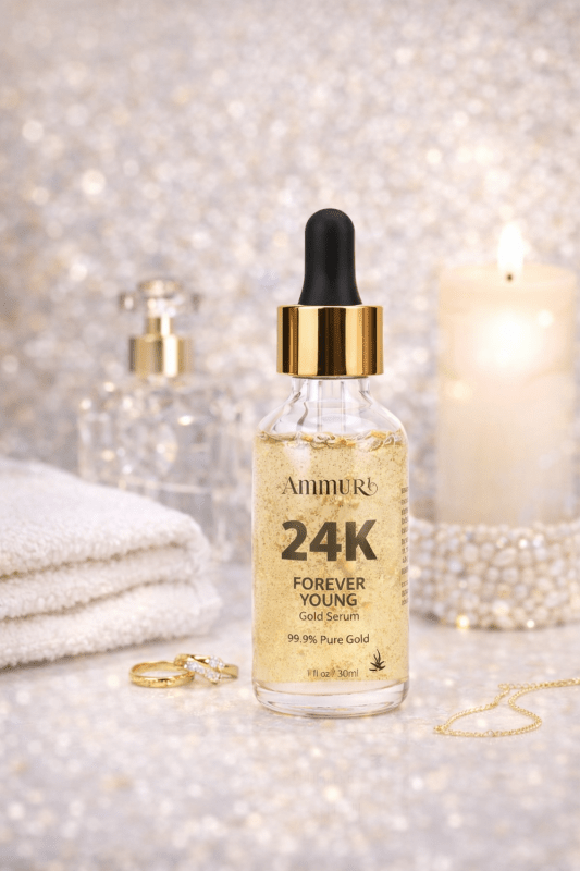 Luxurious 24K Gold Serum Targets Dark Circles, Uneven Skin Tone, and Fine Lines - 24K Gold Vitamin C Serum - British D'sire Main image