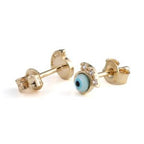 Luxurious Eye Crown Stud Earrings by Del Corso - Crafted in 9K Gold, lightweight at 1.5 g, elegant design for women, featuring premium gold craftsmanship, offering timeless style and everyday comfort - Earrings - British D'sire