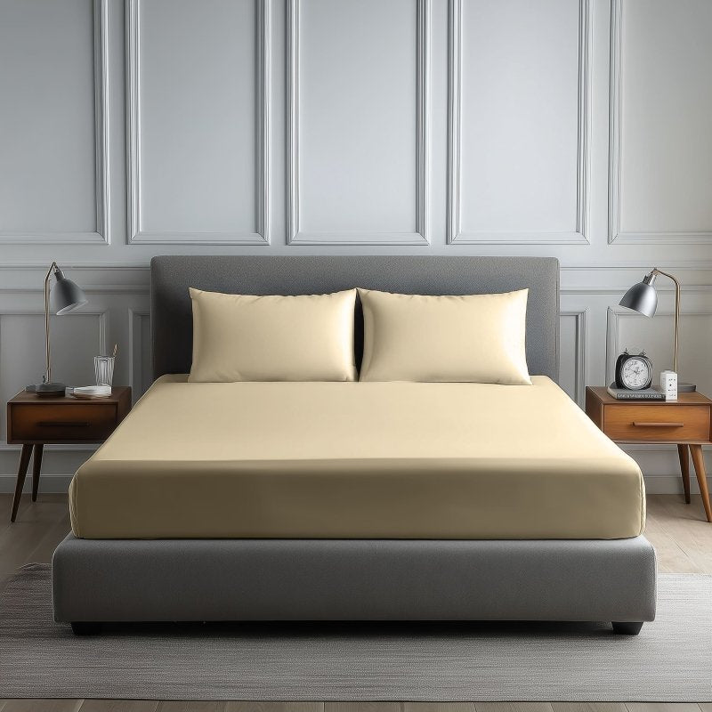 Luxury 200TC Soft Touch Fitted Sheet Bed Linen 30cm Extra Deep Skirt - British D'sire