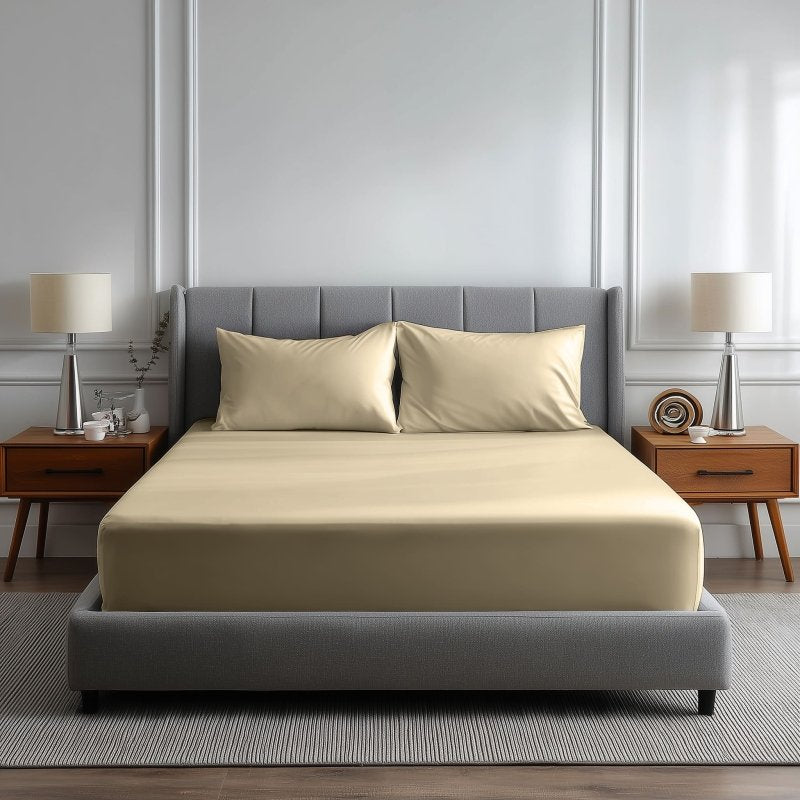 Luxury 200TC Soft Touch Fitted Sheet Bed Linen 40cm Extra Deep Skirt - British D'sire