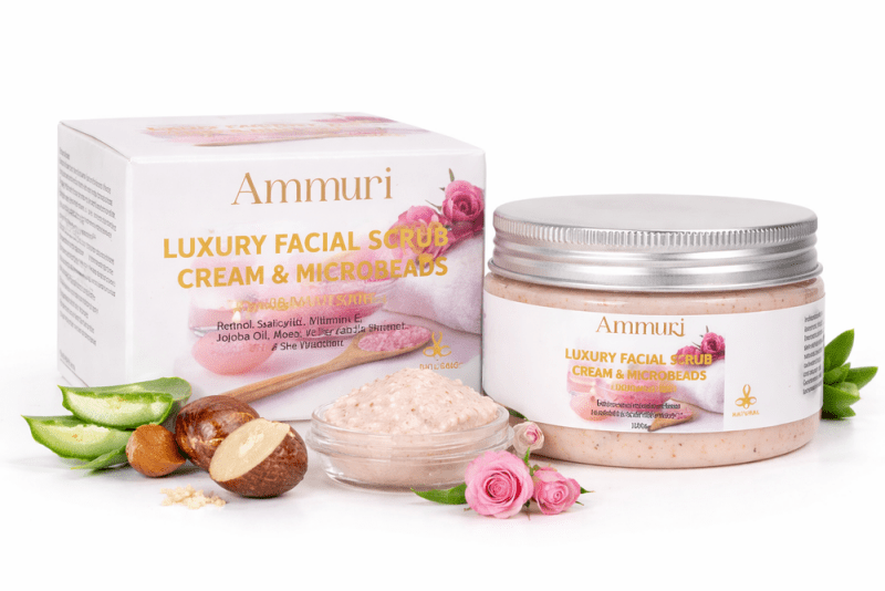 Luxury Retinal Facial Scrub Cream Diminishes fine lines, wrinkles, blemishes, and age spots - RETINOL Powerful FACIAL SCRUB CREAM - British D'sire
