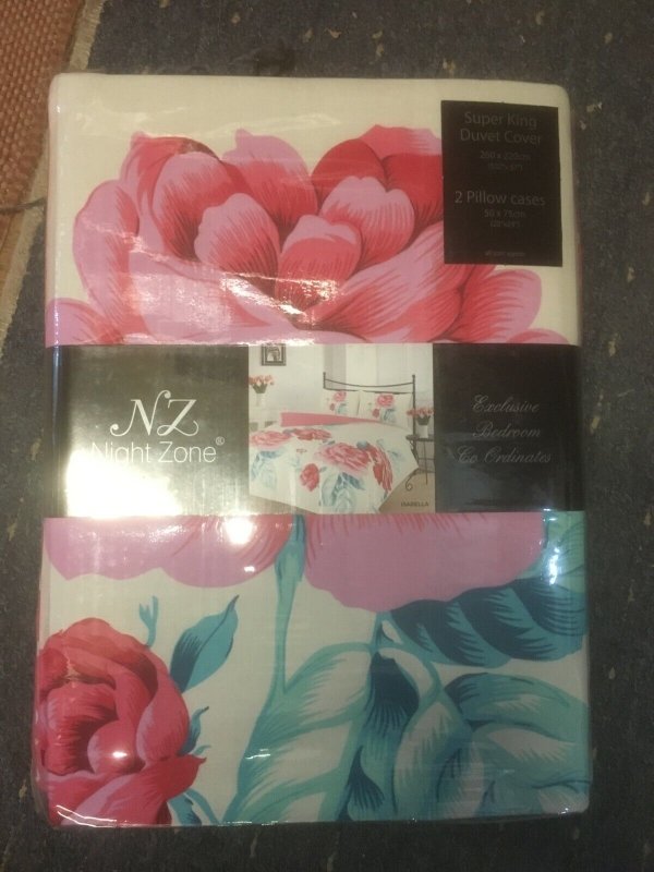 Luxury Reversible Floral Duvet Quilt Cover Bedding Set Single Double King Size Secondary image