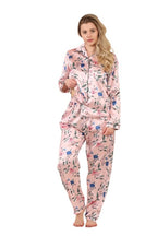 Luxury Satin Floral Pyjama Set – Long Sleeve, Button - Up & Pockets - Loungewear - British D'sire