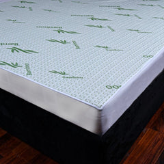 Luxury soft touch Bamboo organic waterproof mattress protector with extra deep 16” 40cm elasticated skirt - British D'sire