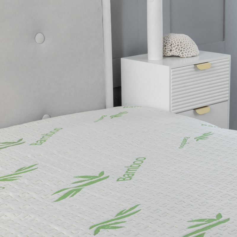 Luxury soft touch Bamboo organic waterproof mattress protector with extra deep 16” 40cm elasticated skirt - Bunk - British D'sire
