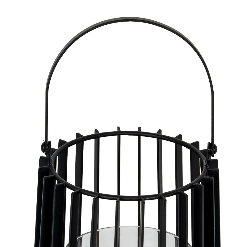 Lynk Medium Lantern With Handle And Glass Candle Holder - Candle Holder - British D'sire