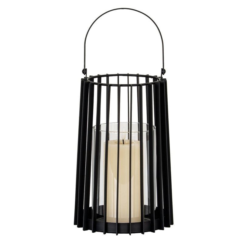 Lynk Medium Lantern With Handle And Glass Candle Holder - Candle Holder - British D'sire