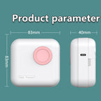 M2 Small Portable Wireless Thermal Photo Printer Student Error Question Label Printer(Pink) - British D'sire