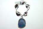 Pearlz Ocean Blue Boulder Opal Flower Pendant Necklace