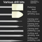 MaAnt D2 Rechargeable Speed Regulating Electric Grinding Pen Small Sanding Machine With 7 Sanding Heads - British D'sire