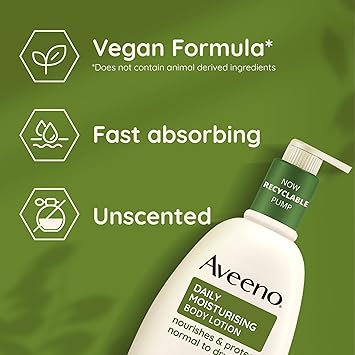 Madam Wellness Aveeno Daily Moisturising Body Lotion – 500ml with Soothing Oats & Rich Emollients | Fragrance-Free Hydration for Sensitive, Normal to Dry Skin | Nourishes & Protects Skin Barrier for Everyday Care Secondary image