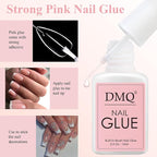 Madam Wellness DMQ French False Nails Kit – 120Pcs Short Square Press On Nails with Nail Glue | White Tip Full Cover Stick - On Fake Nails for Women | Easy French Nail Art & Manicure Decorations | Durable & Lightweight Design - French False Nails - British D'sire