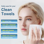 Madam Wellness EcoSoft Clean Towels XL – 50 Ct Disposable Face Cloths | 100% USDA Biobased Makeup Remover Wipes for Sensitive Skin | 10in x 12in Large, Thick & Ultra - Soft Towels | Gentle, Biodegradable Dry Wipes for Daily Use - Face Towels - British D'sire