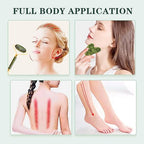 Madam Wellness GlowEase Jade Roller & Gua Sha Massage Set – Natural Green Stone Beauty Tools for Face, Neck & Body | Eye Puffiness Treatment, Skin Tightening, Anti - Aging Lymphatic Drainage | Reduce Wrinkles & Rejuvenate Complexion - Jade Roller - British D'sire