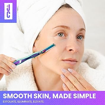 Madam Wellness Jungle Culture Dermaplane Razor – Zero - Waste Facial Razor for Eyebrow Shaping, Precision Exfoliation & Hair Removal | Rainbow Design for Radiant, Smooth Skin | Eco - Friendly Beauty Tool for Women & Men - Facial Razor - British D'sire