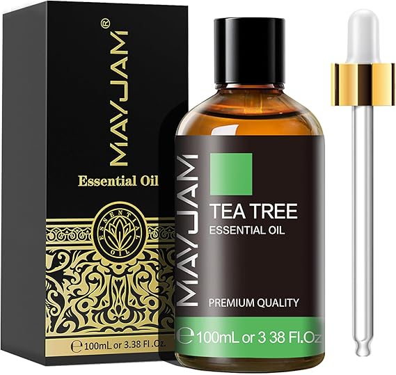 Madam Wellness MAYJAM Tea Tree Essential Oils, 100ml | Pure Tea Tree Oil for Diffuser, Humidifier, DIY Projects, Home & Office Use | Promotes Freshness, Relaxation & Skin Care Benefits - essential oils - British D'sire Main image