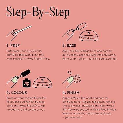 Madam Wellness Mylee The Full Works Gel Nail Polish LED Lamp Kit | 8 MYGEL Spring/Summer Colours, Top & Base Coat, Prep & Wipe, Gel Remover | PRO Salon Series Convex Curing Lamp (Black) | Perfect for At - Home Manicure Enthusiasts - Gel Nail Polish LED Lamp Kit - British D'sire