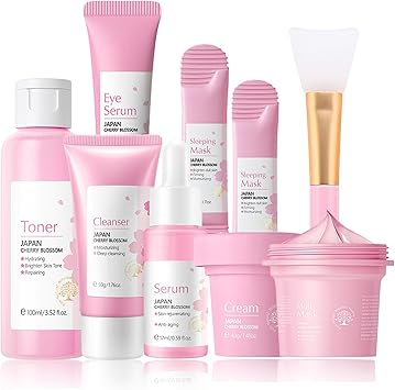 Madam Wellness Natural Sakura Korean Skincare Set Products (SetC) – Cherry Blossom Skin Care Set for Teenage Girls | Complete Glowing Beauty Kit with Hydrating and Nourishing Products | Enriched with Natural Ingredients for Radiant and Healthy Skin - Skincare Gift - British D'sire