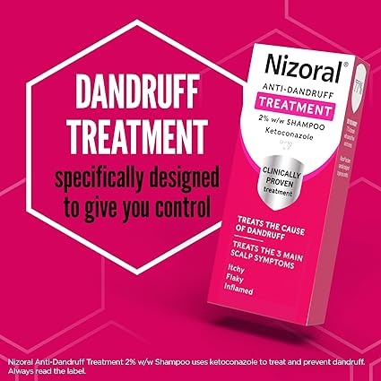 Madam Wellness Nizoral Anti - Dandruff Treatment Shampoo, Treats and Prevents Dandruff, Clinically Proven to Control Itchy & Flaky Scalps, Contains Ketoconazole, 1 x 60ml - Shampoo - British D'sire