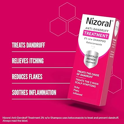 Madam Wellness Nizoral Anti - Dandruff Treatment Shampoo, Treats and Prevents Dandruff, Clinically Proven to Control Itchy & Flaky Scalps, Contains Ketoconazole, 1 x 60ml - Shampoo - British D'sire