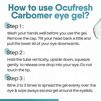 Madam Wellness Ocufresh CARBOMER 0.2% Lubricating Eye Gel – 3 x 10g Pack for Dry & Tired Eyes | Intensive Hydration & Moisturising Formula | Immediate Relief & Night-Time Care for Men & Women | Daily Eye Care Routine Secondary image